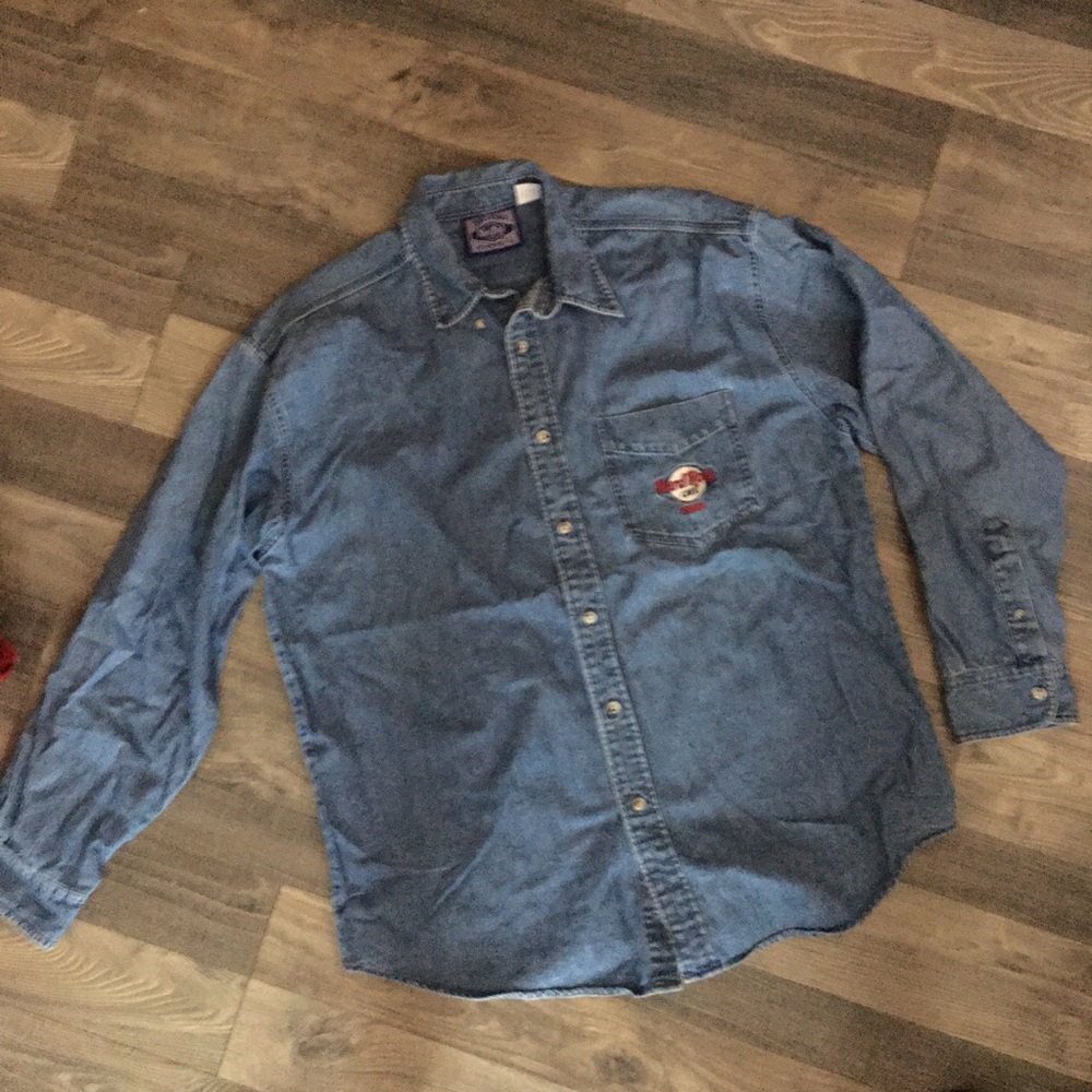 Hard Rock Cafe Paris Vintage Button Down EUC